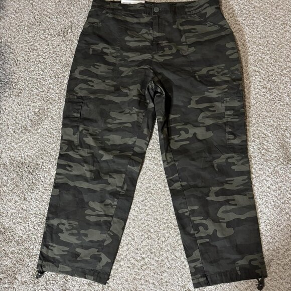 Sanctuary Scout Pants Mens 2XL Camo Poplin Surplus Straight Leg Drawcord Cargo - Picture 1 of 12